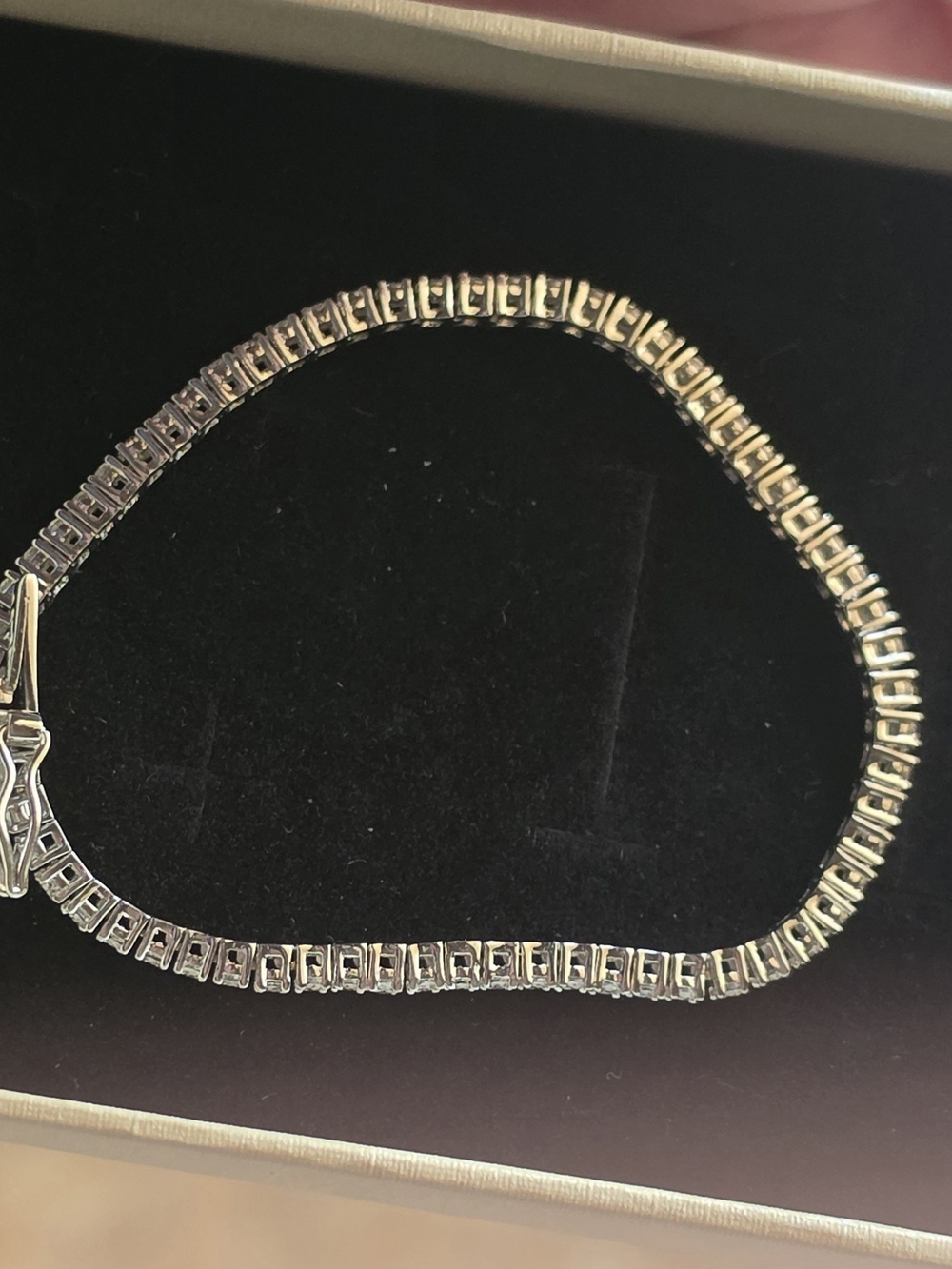 Classic Sterling Silver 925 Moissonite Tennis Bracelet - Elegant 6 1/4" - Picture 2 of 3